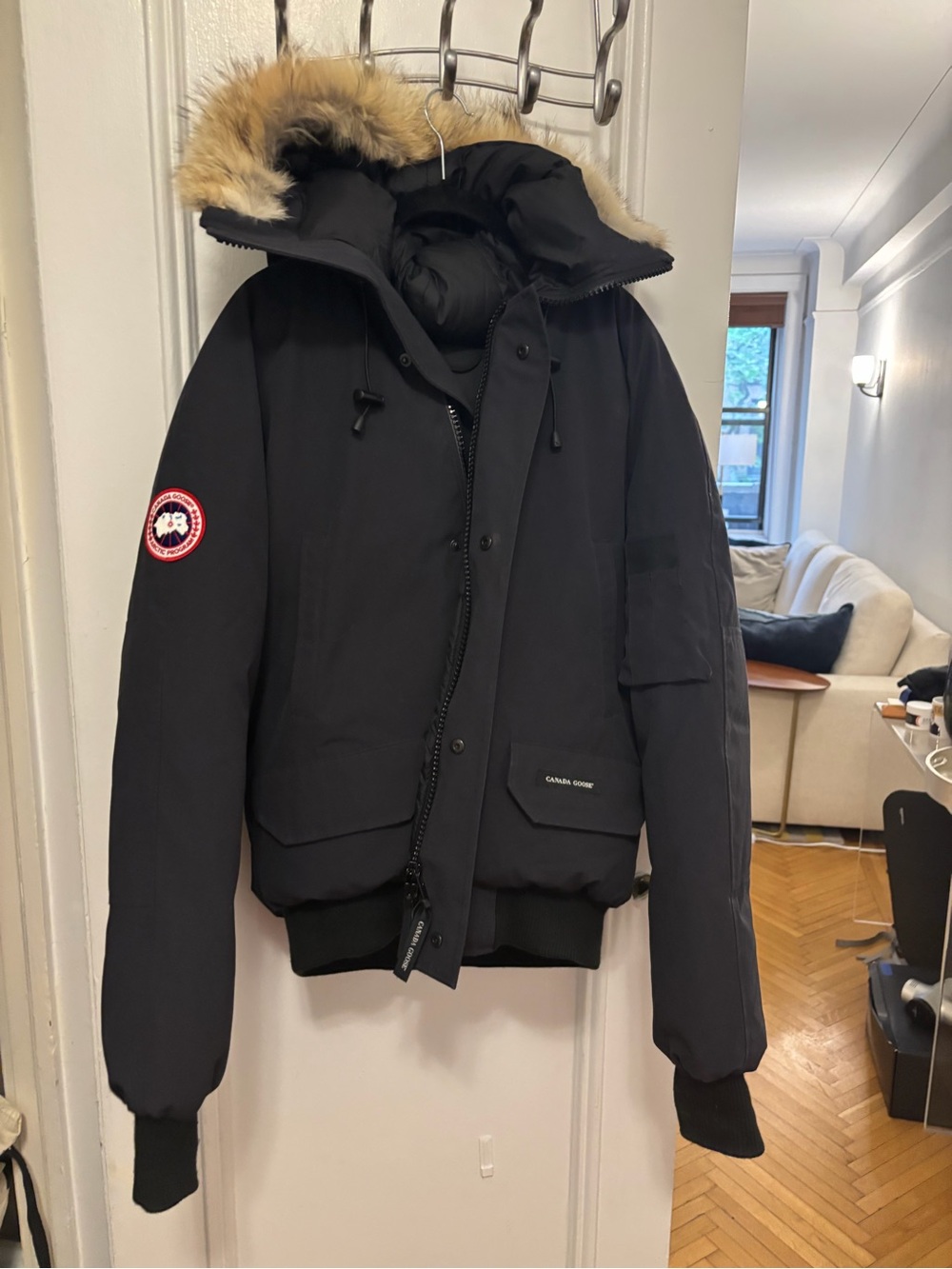 Canada Goose Navy Jacket with Red & White Arctic Patch